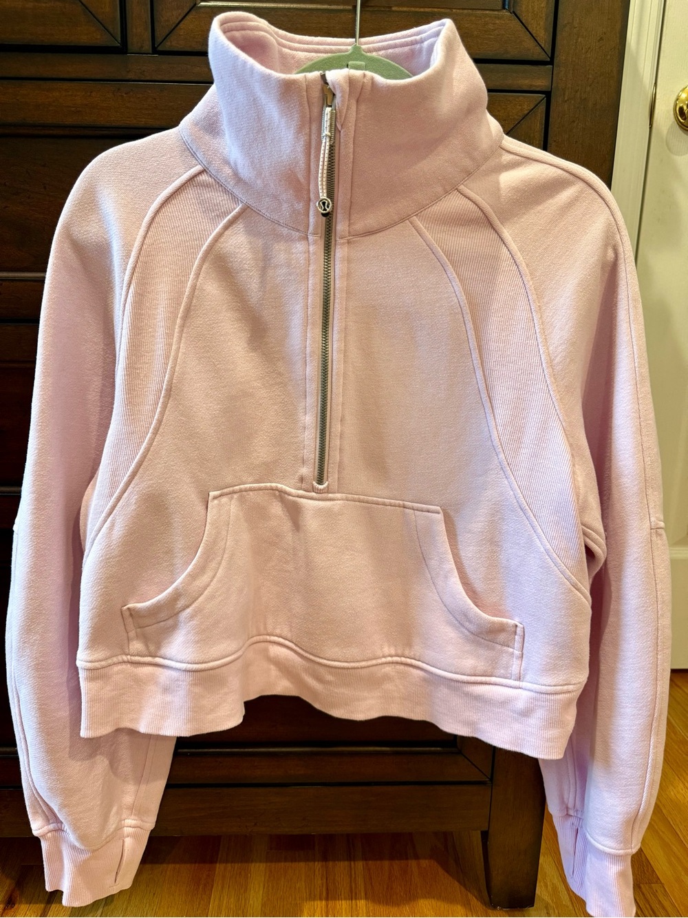 lululemon athletica Light Pink Half-Zip Funnel Neck Pullover